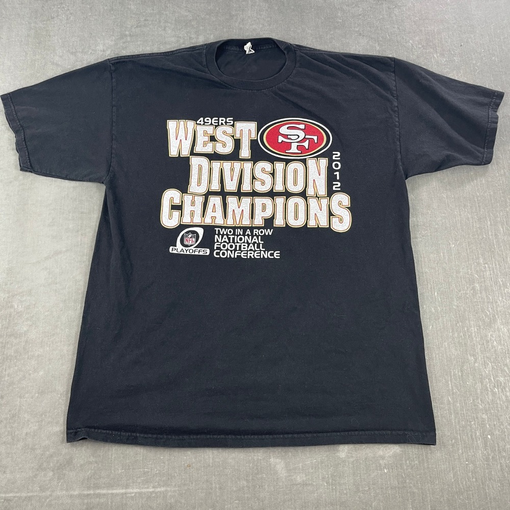 San Francisco‎ 49ers 2012 West Division Champions Alstyle Men XL Black T-Shirt